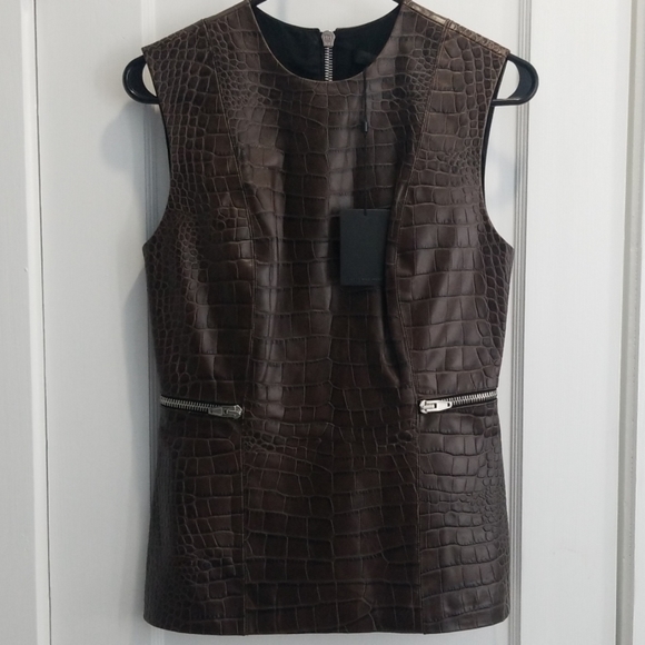 Alexander Wang Tops - NWT Alexander Wang Croc embossed leather top